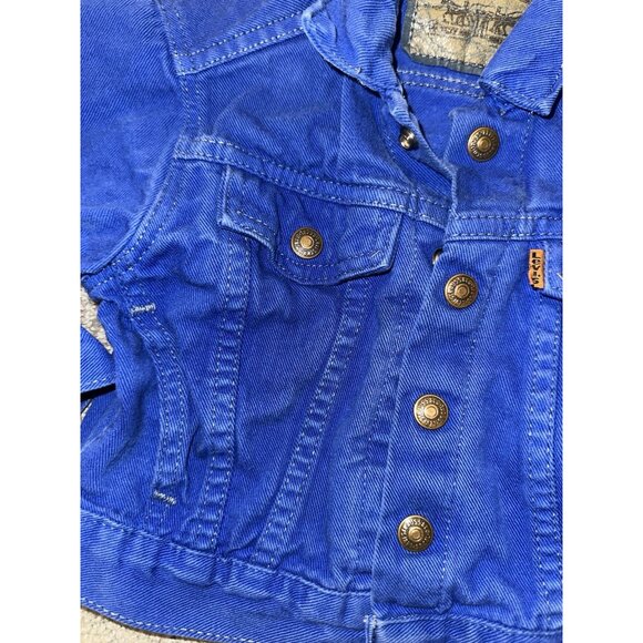 VTG‎ Little Levi’s 72027 Toddler 2T Denim Trucker Jacket USA Made Orange Tab - Picture 10 of 13